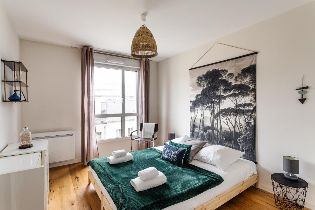 Ferienwohnung Le Vilona - T3 Moderne Avec Parking Prive Rennes Exterior foto